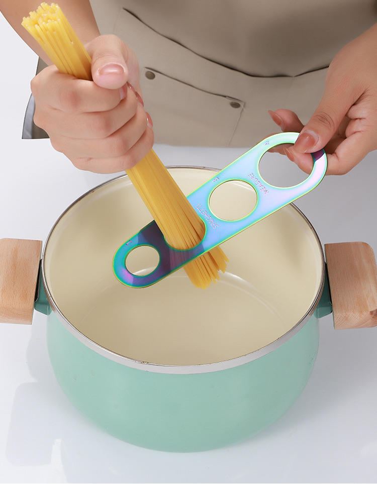 Pasta Measurer Tools,Stainless Steel Kitchen Gadgets,4 Serving Portion Spaghetti Measurer Ruler,Pasta Noodles Measurer Tool,Stainless Steel Ruler for Spaghetti