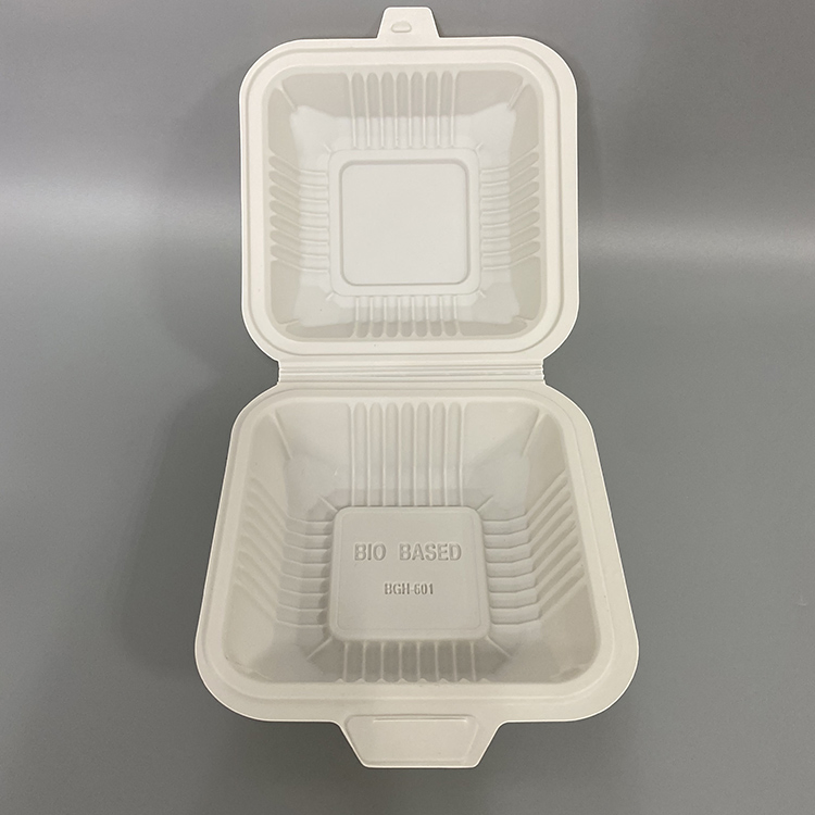 Meal Packaging Biodegradable Hamburger Container Take out Burger Clamshell Boxes