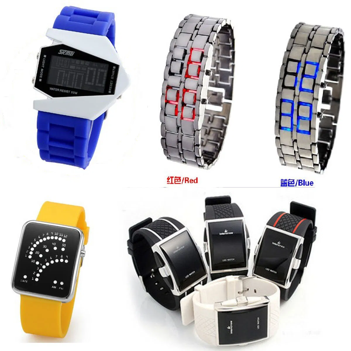 Fashion Brand LED Silicone Watch Men (mic-001)