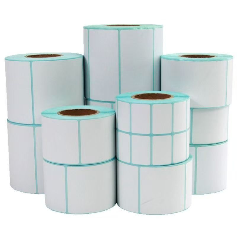 White Three-Proof Thermal Self-Adhesive Label Paper for Supermarket Labels (customizable in size)