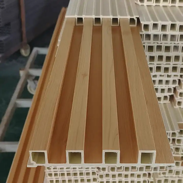 Factory Direct WPC Wall Panel Wood Plastic WPC Ceiling Slat Cladding Fluted Indoor Wall Panel for Interior Decoration