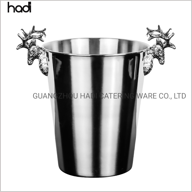 Hadi Factory Wholesale Copper Gold Silver Stainless Steel Wine Ice Bucket High Wuality Bar Ware Ice Buckets