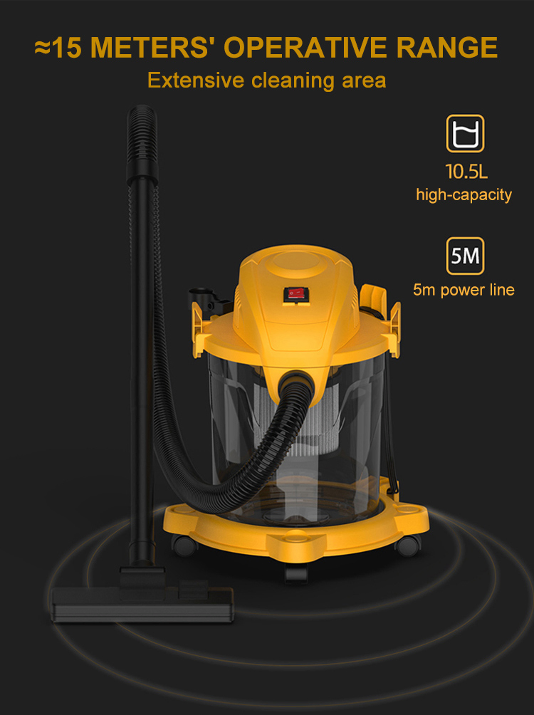 10.5L Capacity Wet Dry Vacuum Cleaner Hand Carpet Cleaner