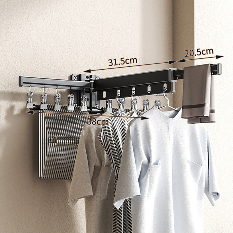 Hot Selling Retractable Collapsible Vertical Telescope Foldable Clothes Drying Rack Rod for Balcony