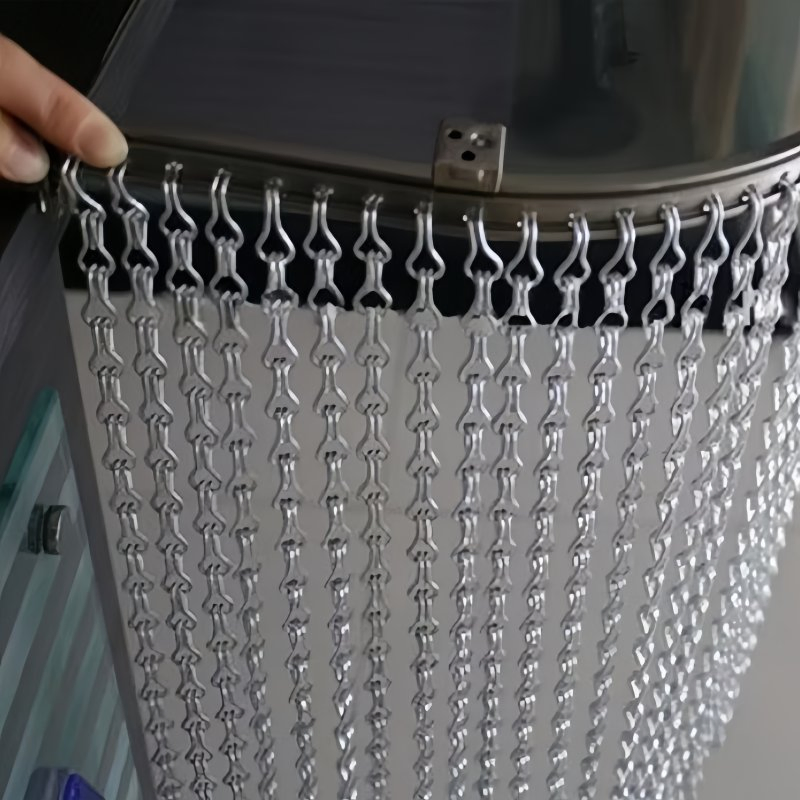 Manufacturer Golden Chain Link Decorative Curtain Metal Mesh Decorative Aluminium Chain Link Curtain Hook Link Chain Curtain
