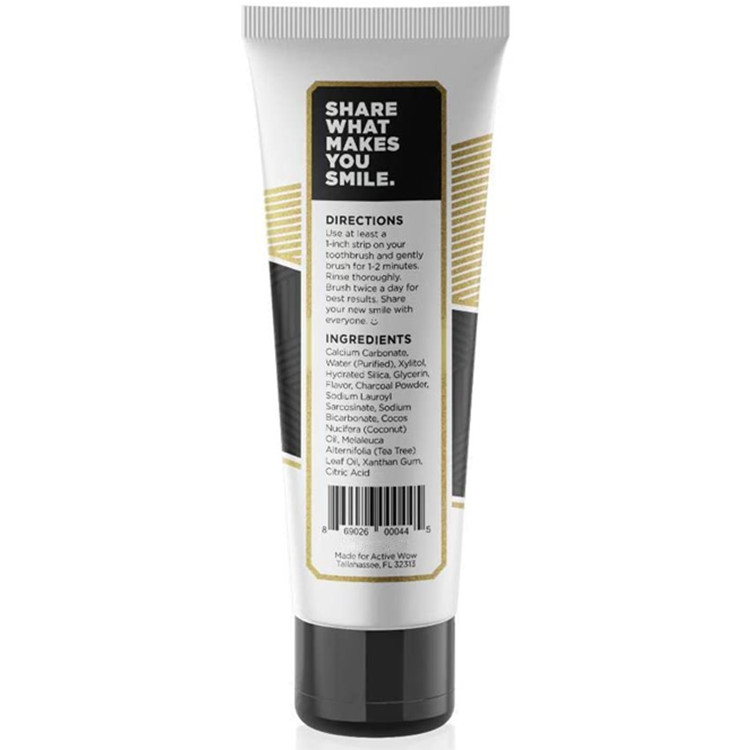 Organic Coconut Oil & Xylitol Whitening Formula Activated Charcoal Toothpaste
