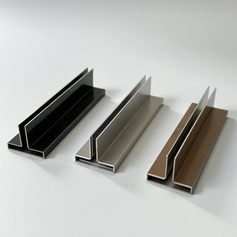 Decorative Line Rose Gold Metal Strip T Shape Stainless Steel Tile Trim for Hotel