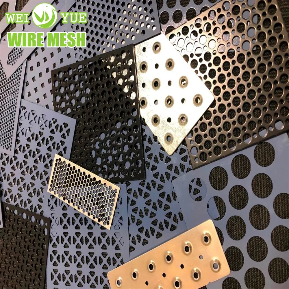 Hot Selling Round Slot Hexagonal Perforated Aluminum Wire Metal Mesh Sheet for Construction Decoration Engineering