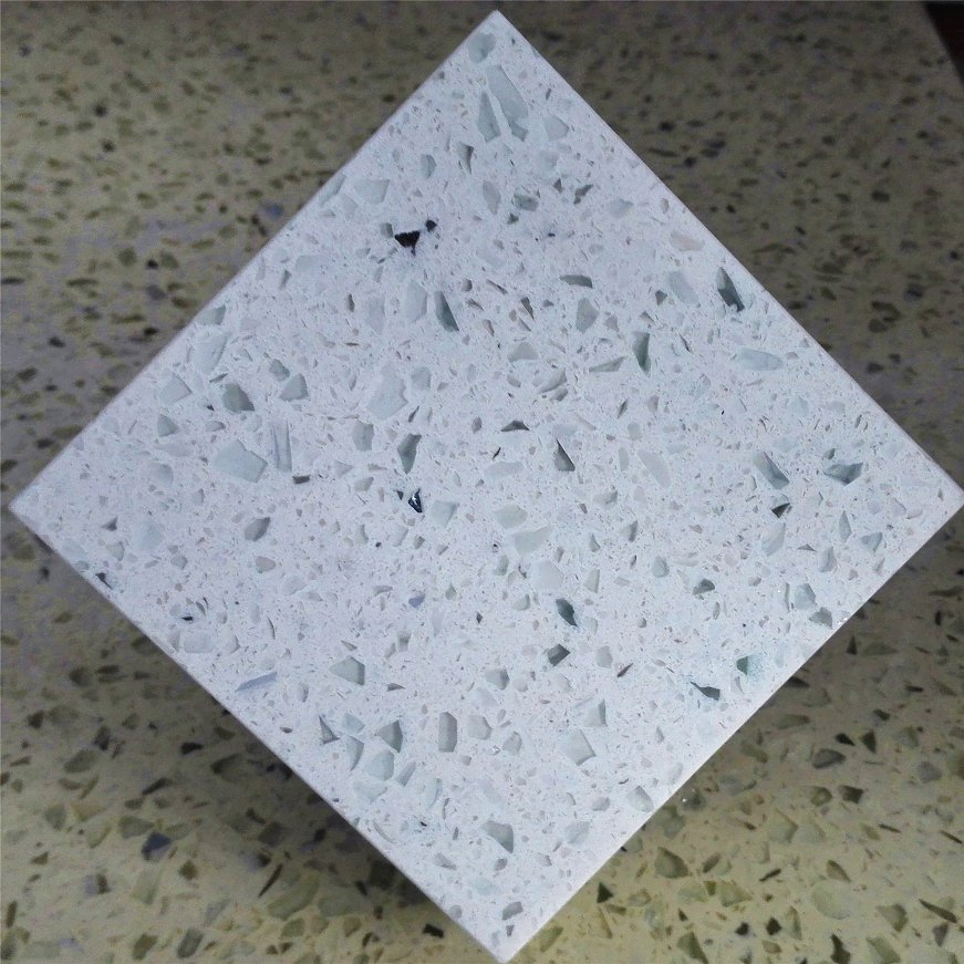 Basic Color Sparkle White Artificial Quartz Stone with SGS Certification
