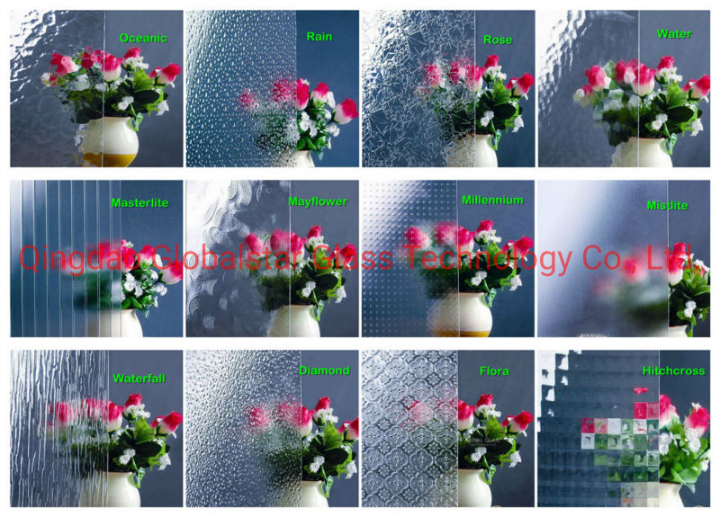 China Manufactured 3mm 4mm 5mm 6mm Chinchilla Patterned Figured Glass/Decorative Glass/Textured Glass