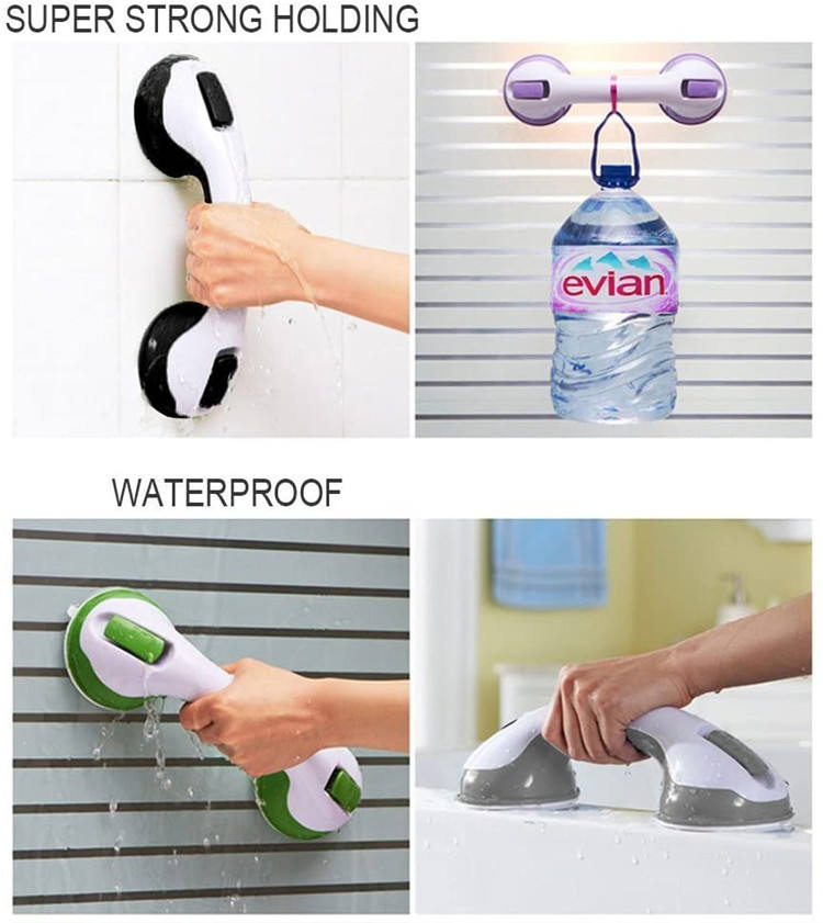 Safety Bathtub Shower Handle Suction Cup Bathroom Shower Grab Bars for Kids Seniors Disabled Handicap