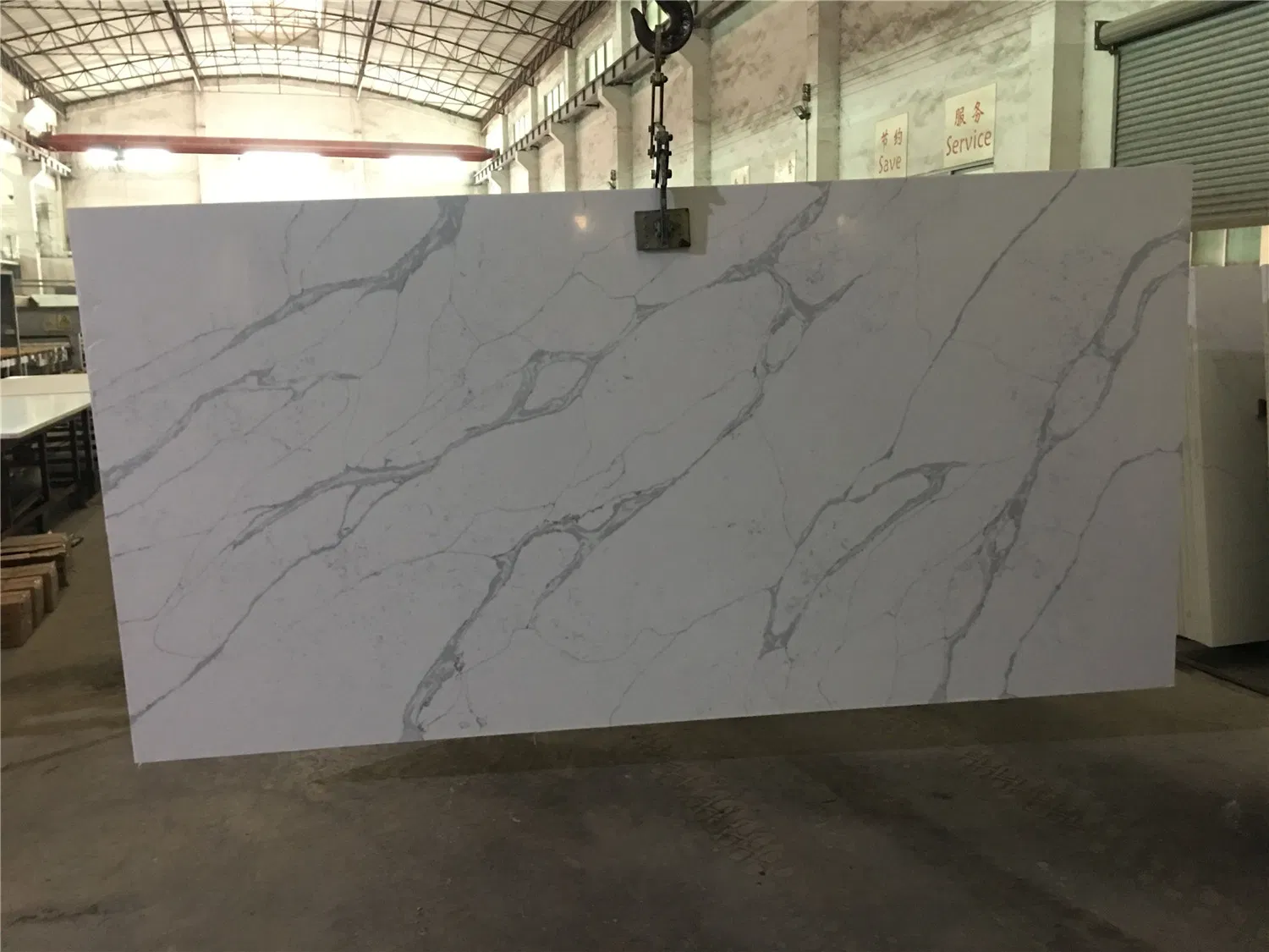 Artificial Stone polished/honed black/white/beige  calacatta sponda quartz  for interiors/indoor kitchen/bathroom countertops/vanity