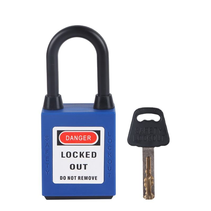 OEM 38mm Plastic-Shackle Non-Conductive Safety Padlock Master Key for Overhauling Lockout-Tagout Equipment