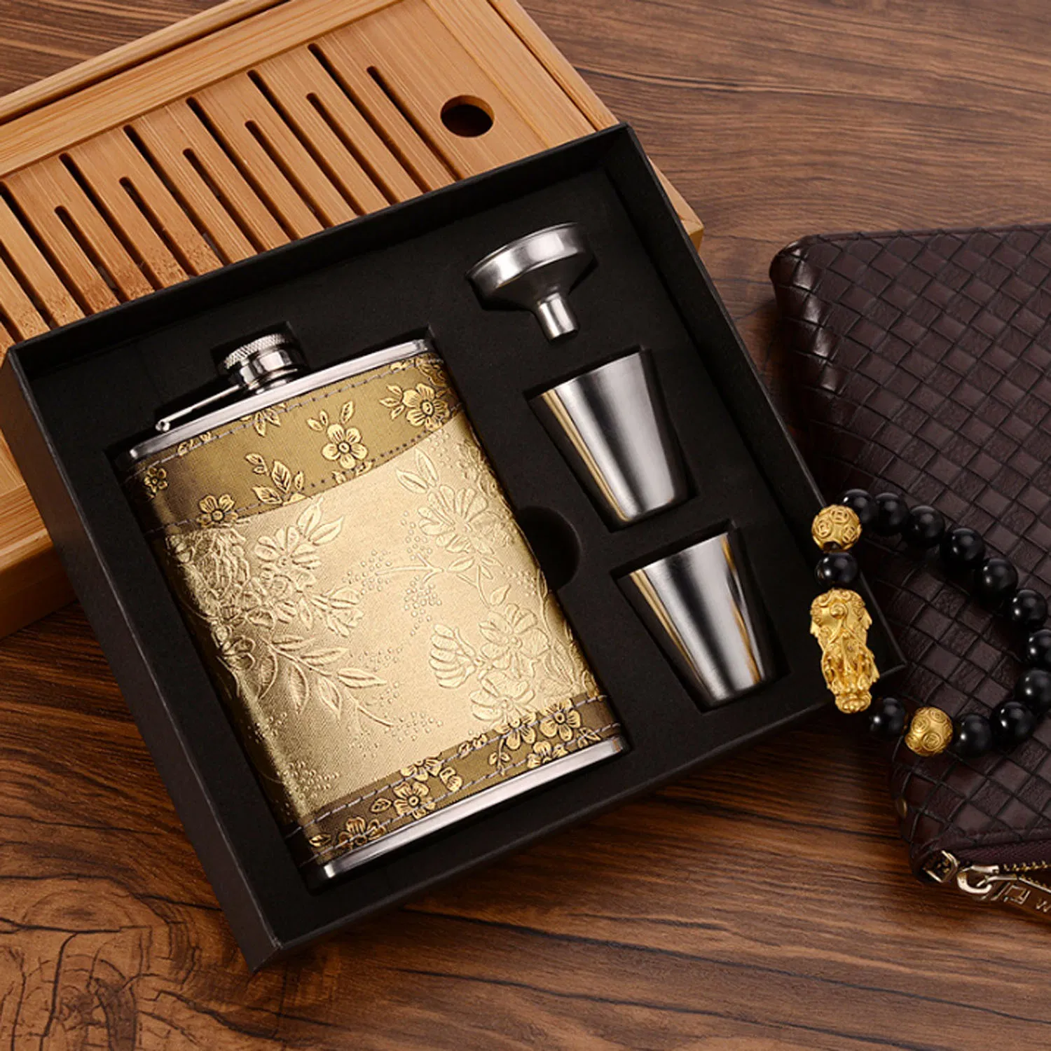 Hip Flask Leak Proof with Funnel Wine Whisky