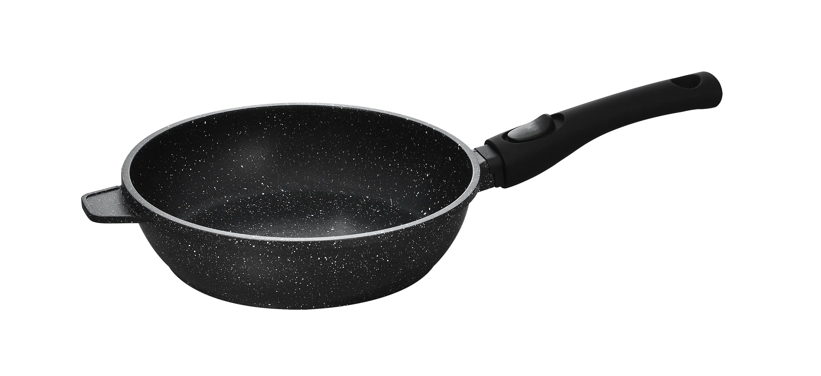 Smoke-Free Die Cast Aluminum Non-Stick Frypan with Detachable Handle