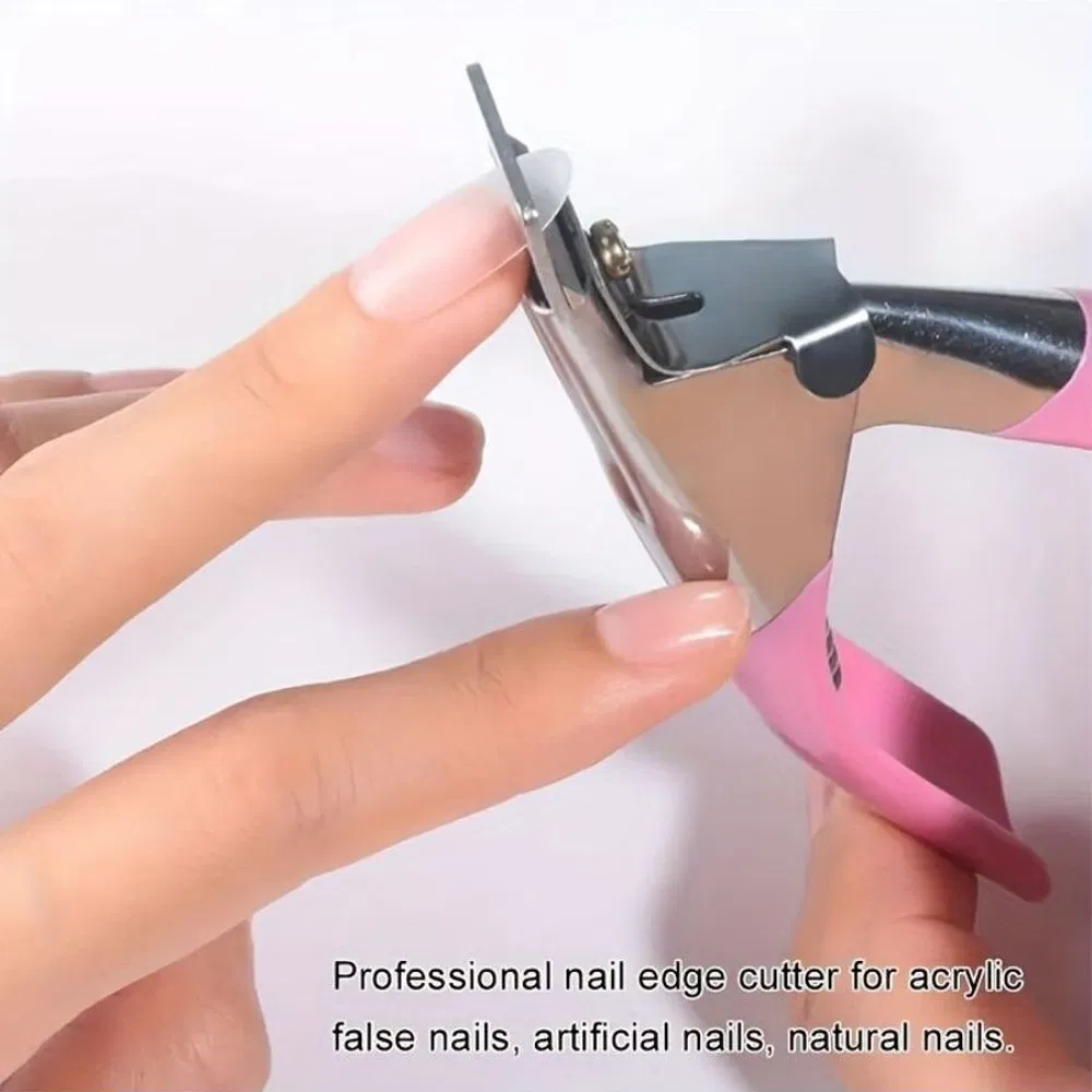 Multifunctional Manicure Scissors Cuticle Nipper Nail Cutter Type U Shape French Nails Art Clipper Supplies