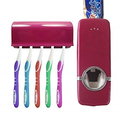 Hot-Selling B535 Multi-Function Toothbrush Rack+ Toothpaste Dispenser Toothbrush Holder