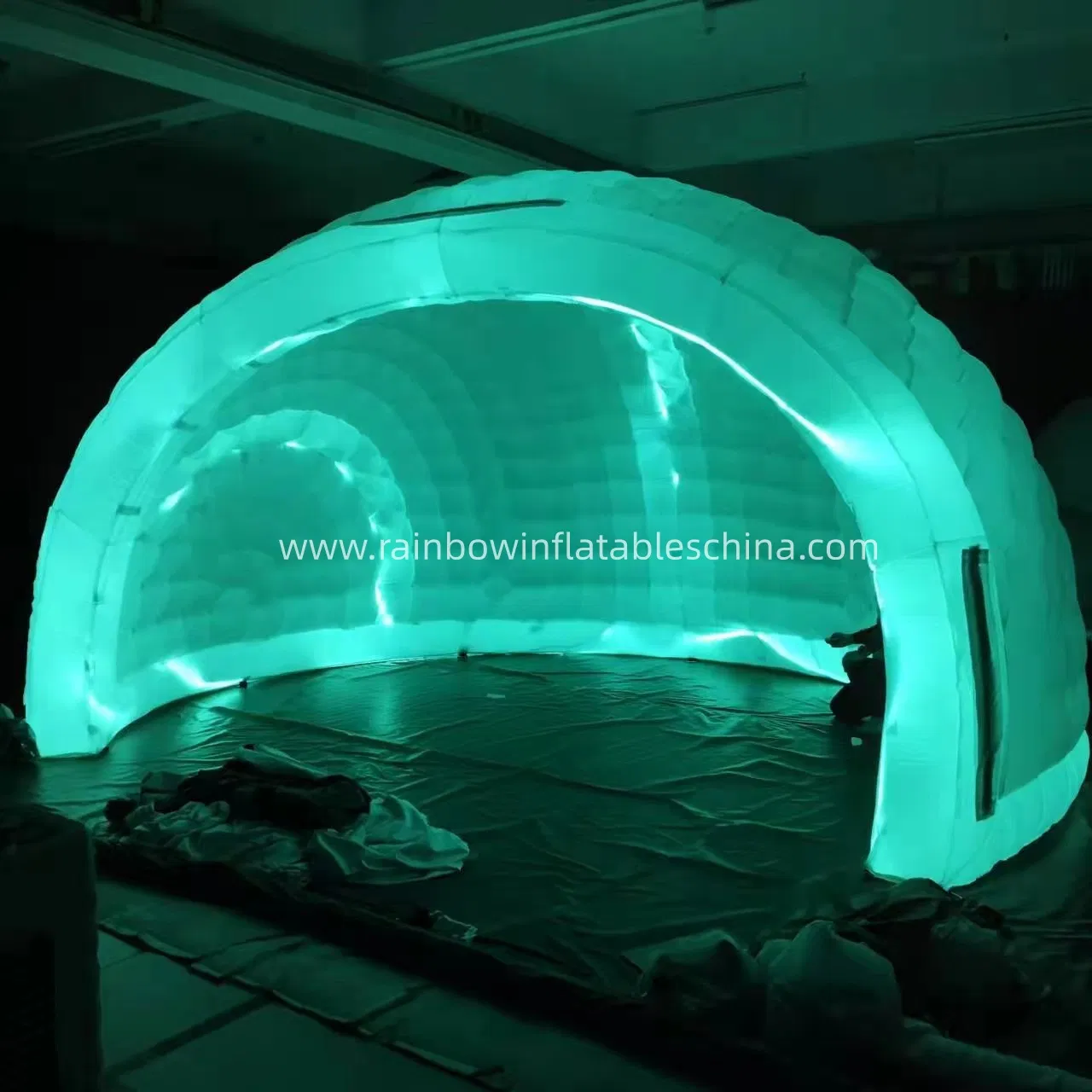 LED-Lit Dome Inflatable Tent for Night Events and Indoor/Outdoor Ambiance Creation Activity