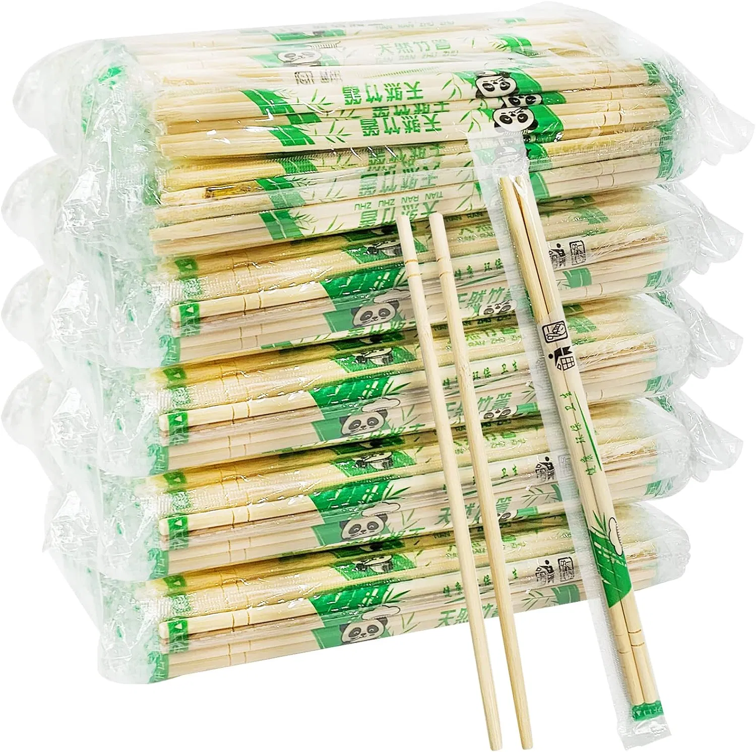 Round Separated Disposable Chopsticks Bamboo Chinese Chopsticks Customizable Packaging