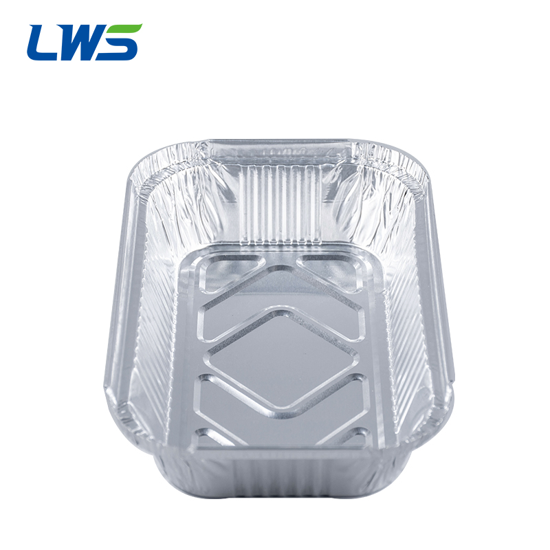 1lb 450ml Fast Food Aluminum Foil Container Wholesale Disposable Aluminum Foil Lunch Box Container with Lid