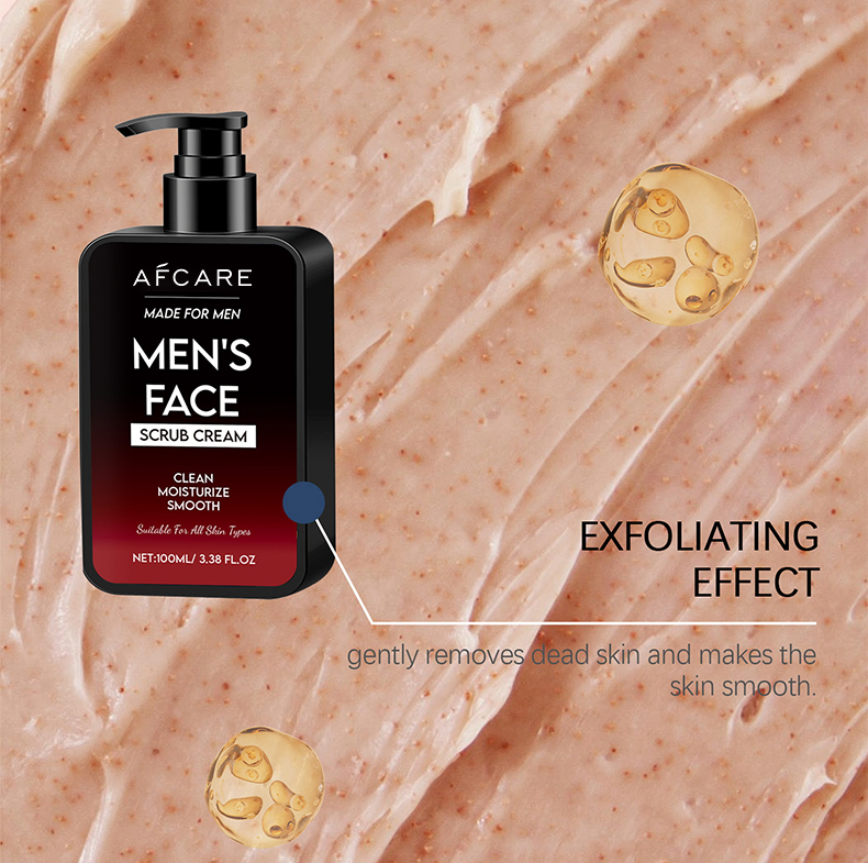 Custom Oil-Control Men Facial Scrub with Green Tea and Jojoba Oil
