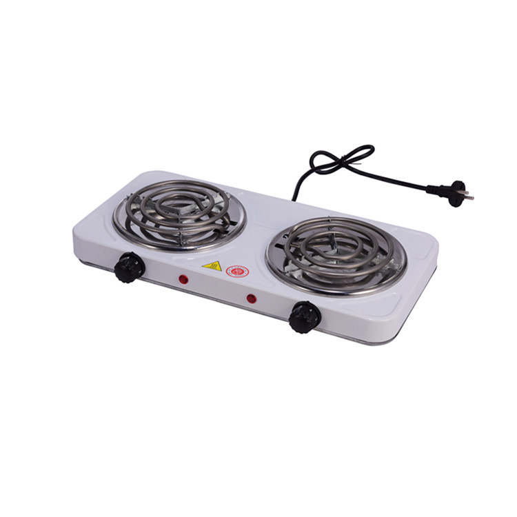 Portable Electric Burner Double Stove Mini Hotplate Adjustable Temperature Furnace Home Kitchen Cook