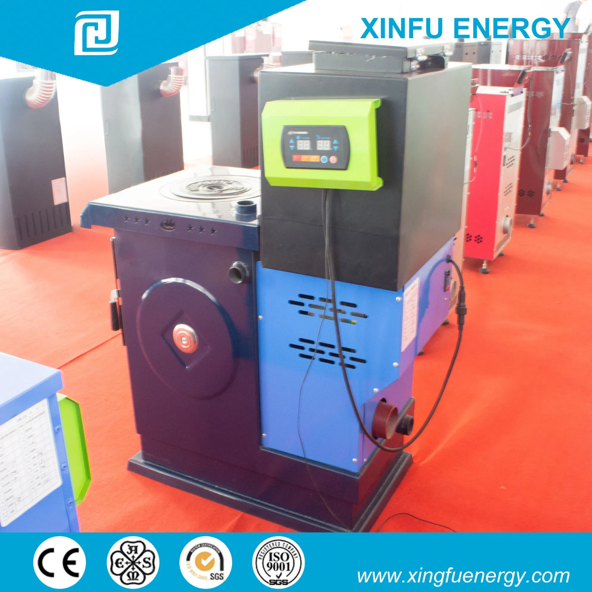 High Efficiency Clean Burning Biomass Stove Fireplace for Villa Heating & Cooking