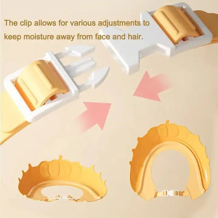 Cute Crown Shape Waterproof Adjustable Children Shampoo Cap