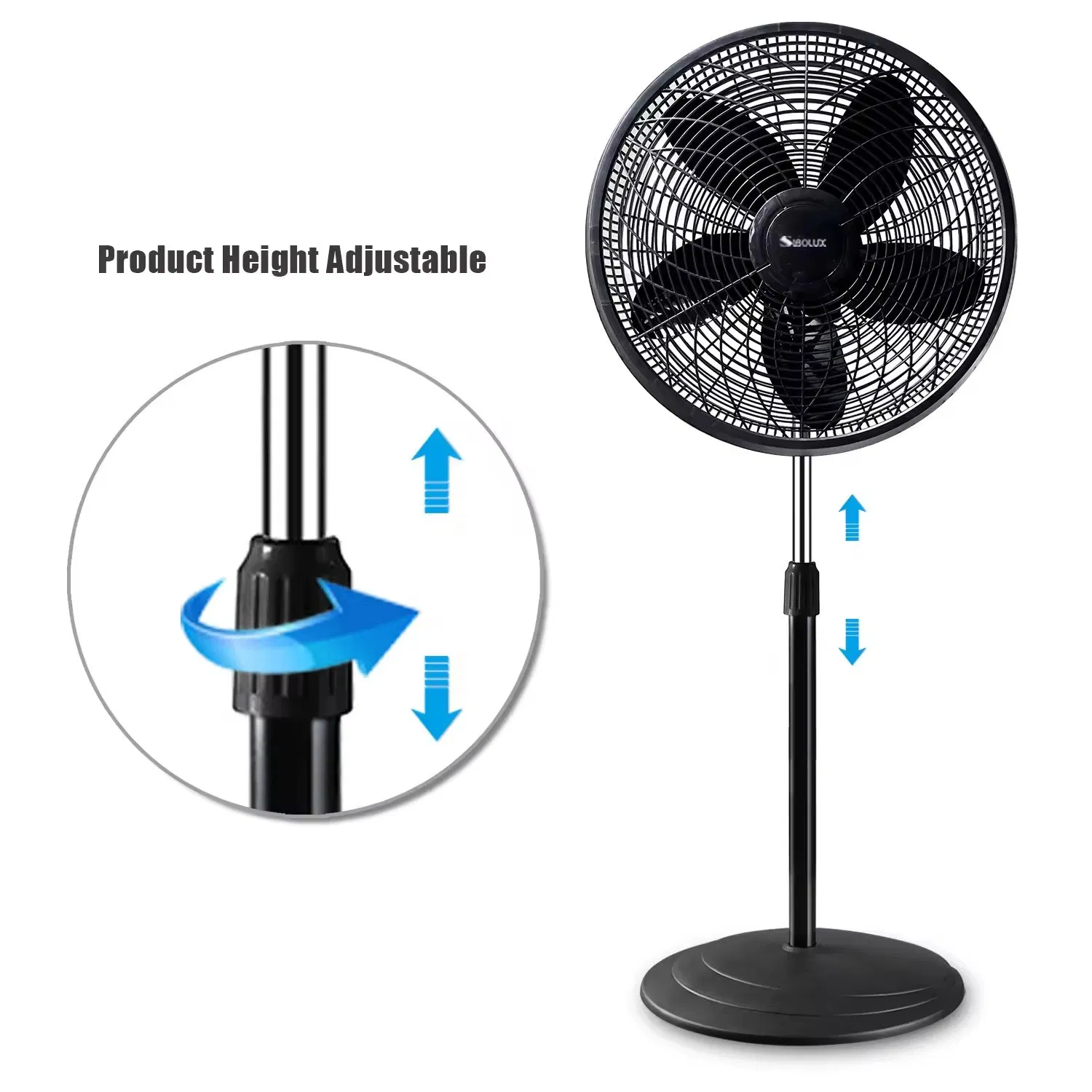 New Arrival Powerful Cooling 18 Inch Standing Fan with Solid Base