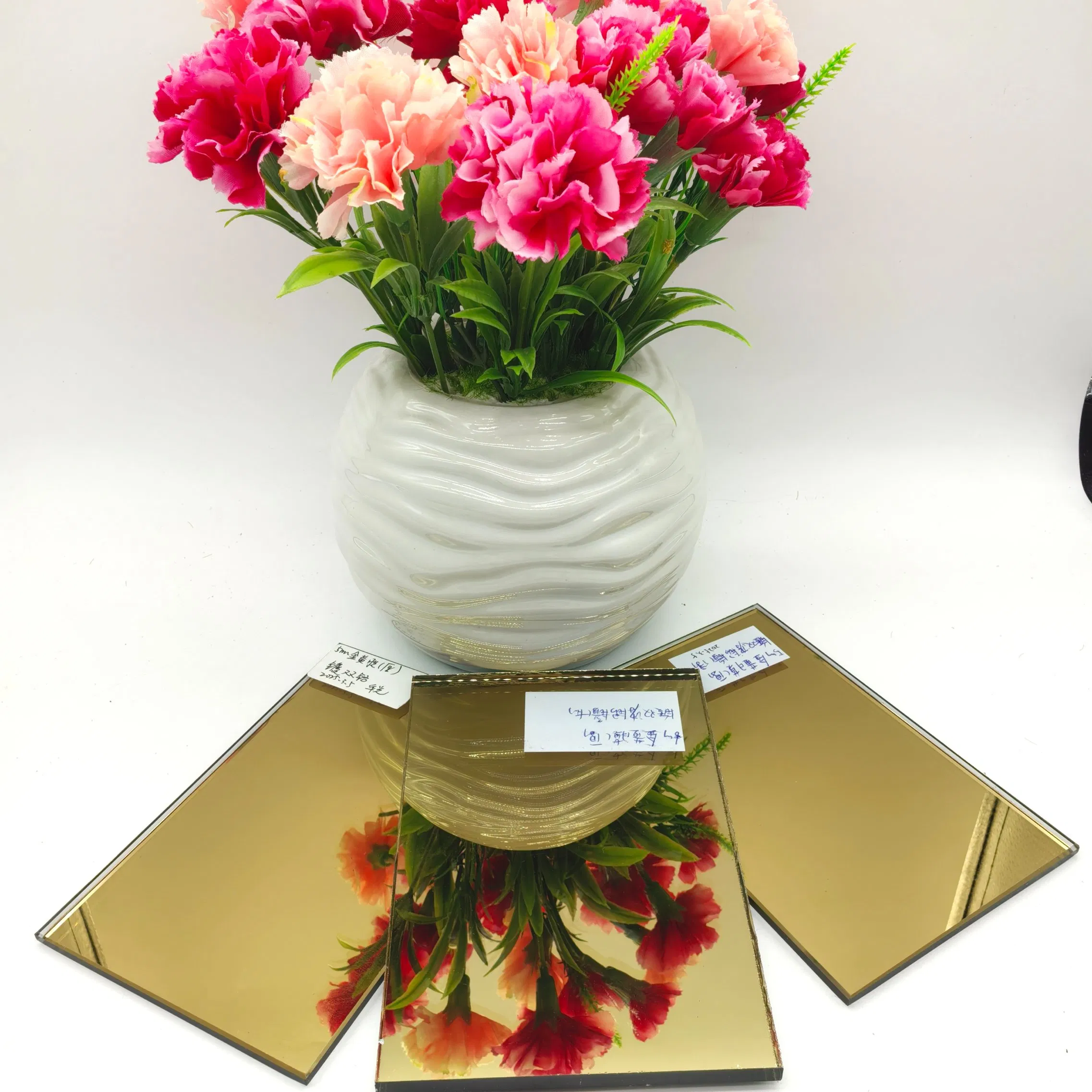 3/4/5/6/8mm Golden Reflective Aluminum Mirror Double Coated for Decorations/Bathroom/Background/Wall Surface