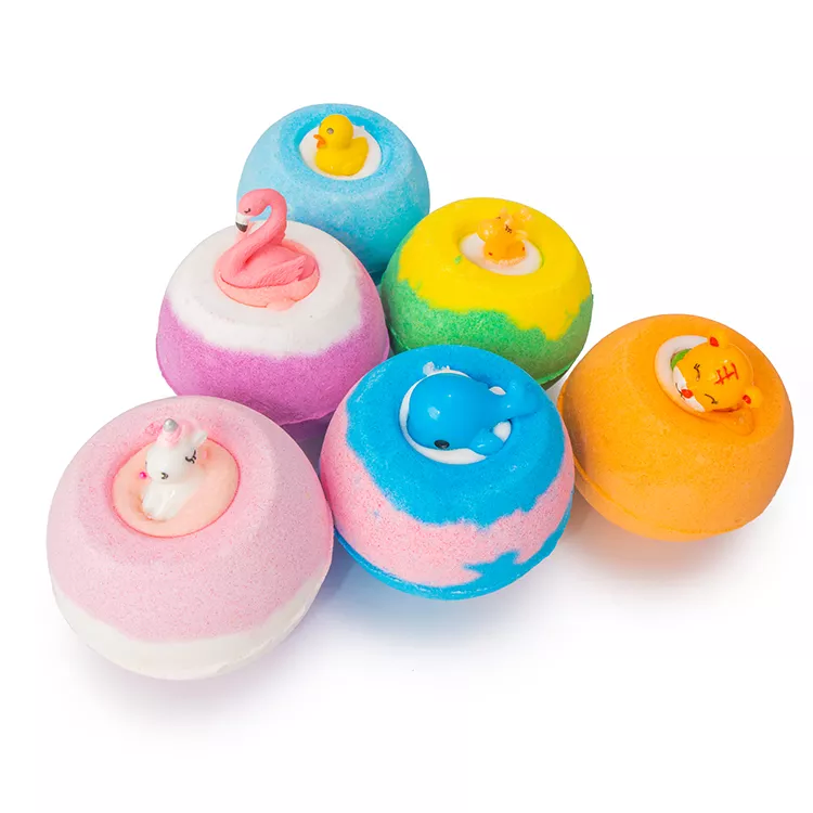 Colorful Bath SPA Gift Set Bubble Bath Bomb with Toy for Kids