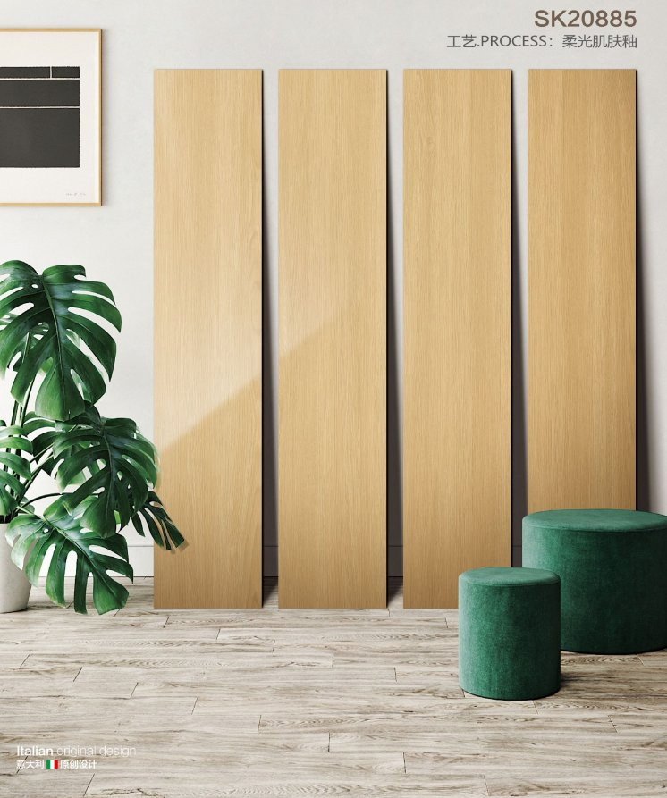 Wood Grain Look Durable Rustic Tile for Living Room and Bedroom Cheap Price