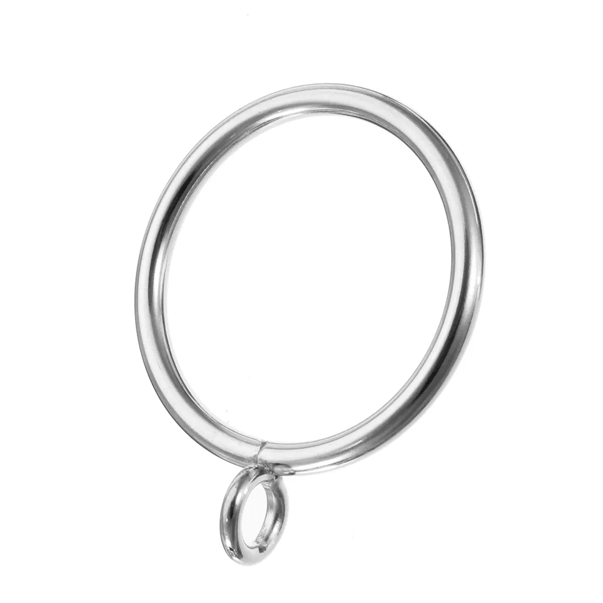 Brushed Nickel Curtain Rings with Clip