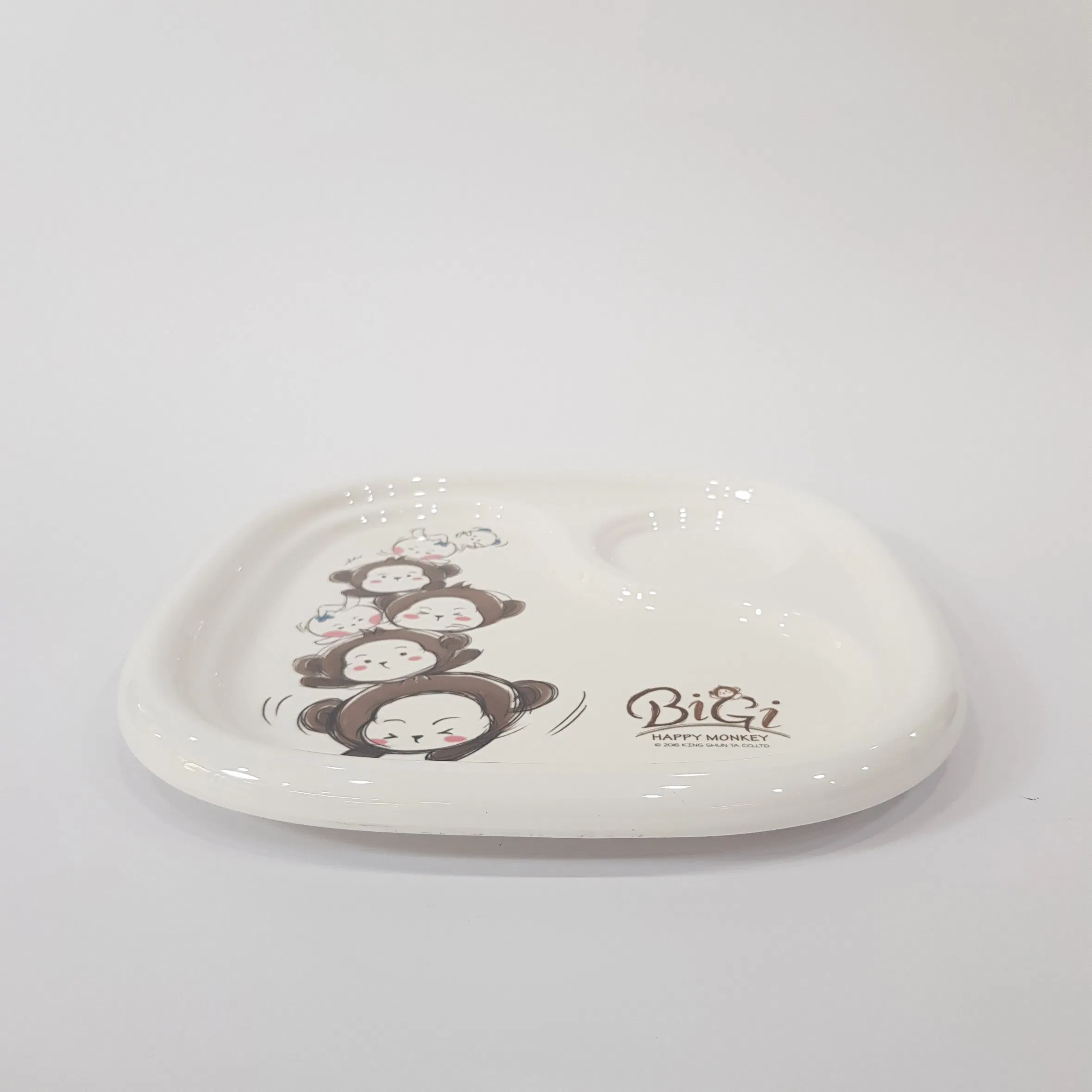 Heavy Duty Squrare Melamine 2 Divided Plate