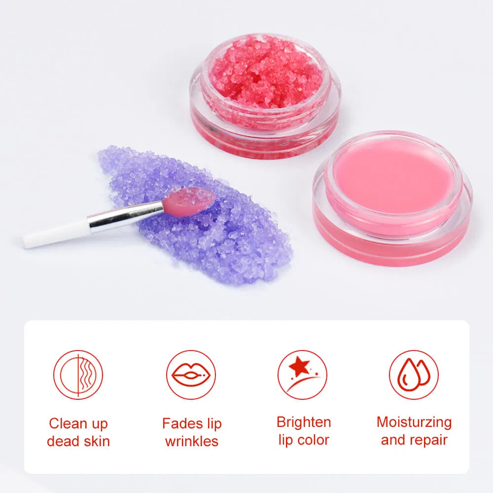 Moisturizing Pink Lip Scrub and Balm with Custom Logo