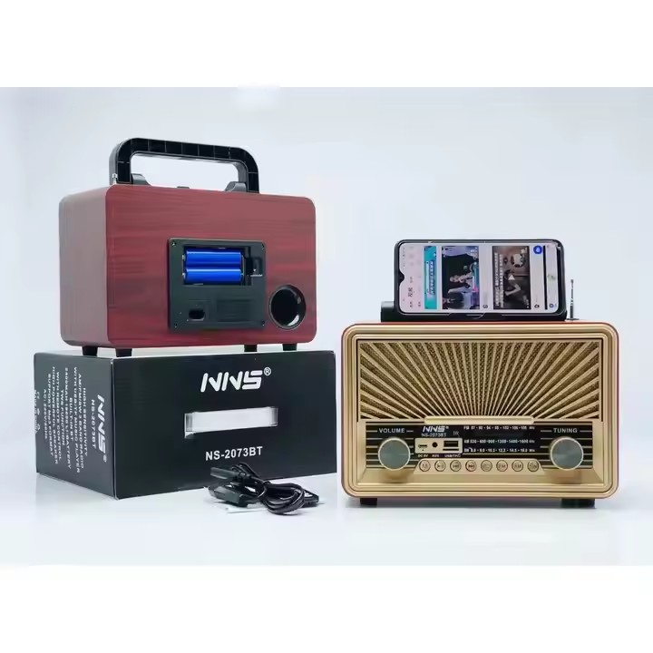 Ретро радио NS-2073BT с Bluetooth, деревянный корпус