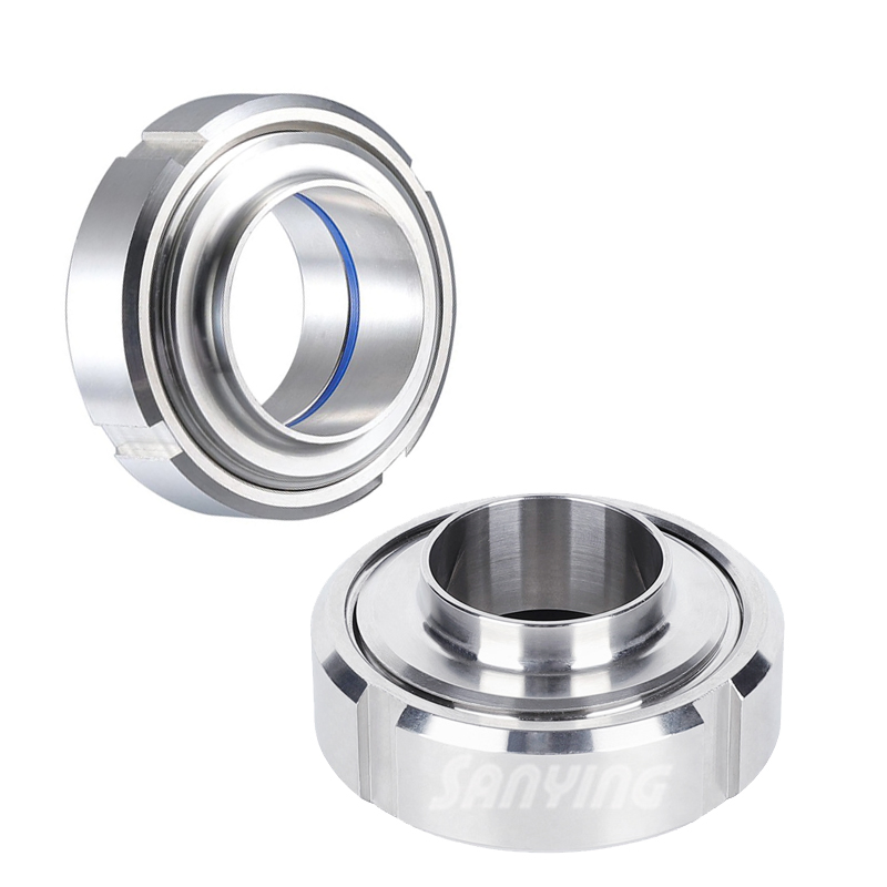 SMS DIN11851 SS304 316 Sanitary Stainless Steel Union Set Pipe Fittings