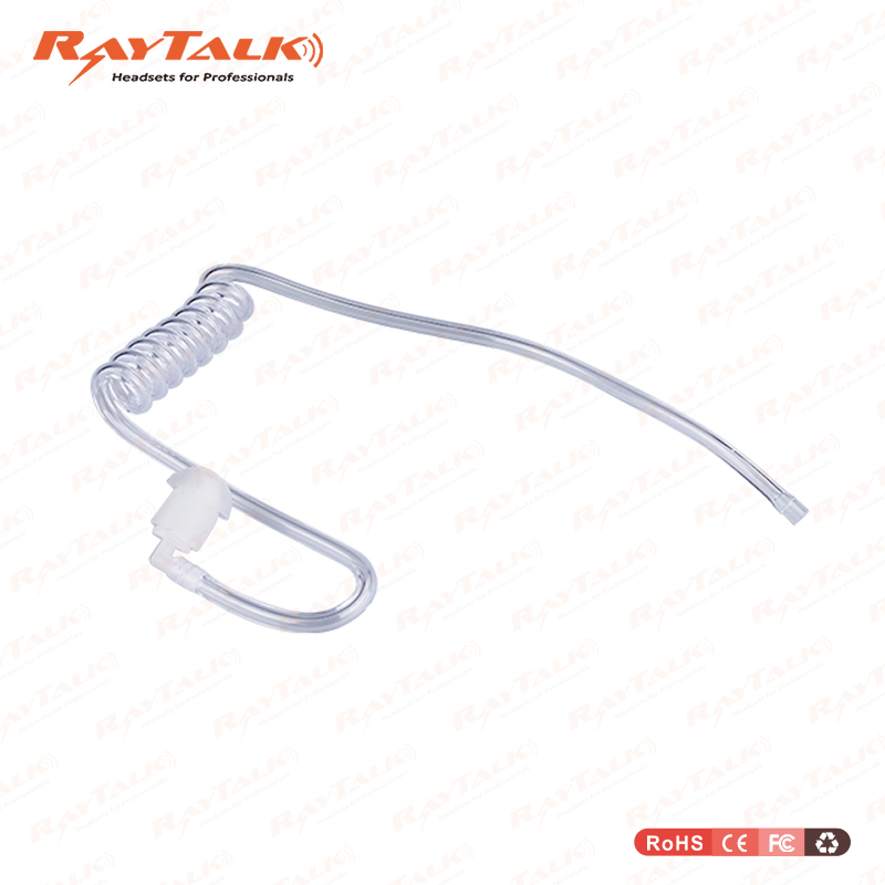 Transparent Coil Acoustic Air Tube Earplug with Copper Ring for Two-Way Radio Walkie Talkie Earpiece Earbud Headset Accessories Tube