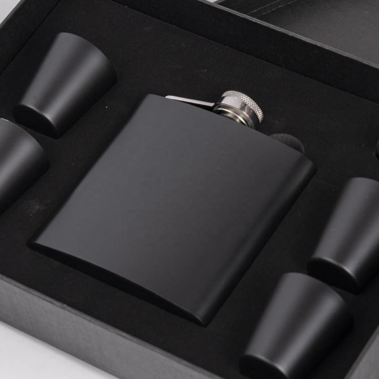 8 Oz Cusomize Hip Flasks Set Wine Pot Leather Hip Flask Gift Set