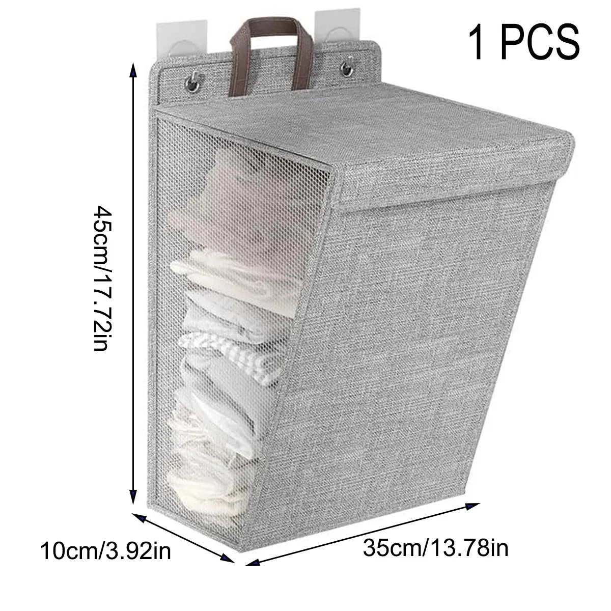 Hanging Laundry Hamper, Hanging Laundry Basket, Slim Laundry Hamper Bag with Handles