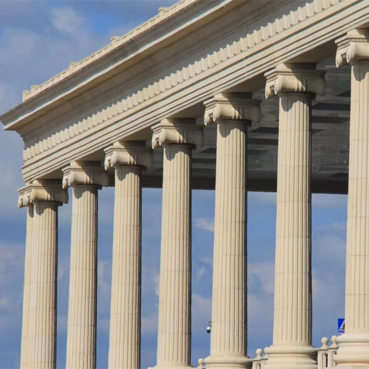 Roman Column50cm\120cm\800cm Luxurioussplendor Classic Light Weight Decoration Wholesale Material Grc/ Uhpc/Plaster/Fiberglass Factory Direct Sales