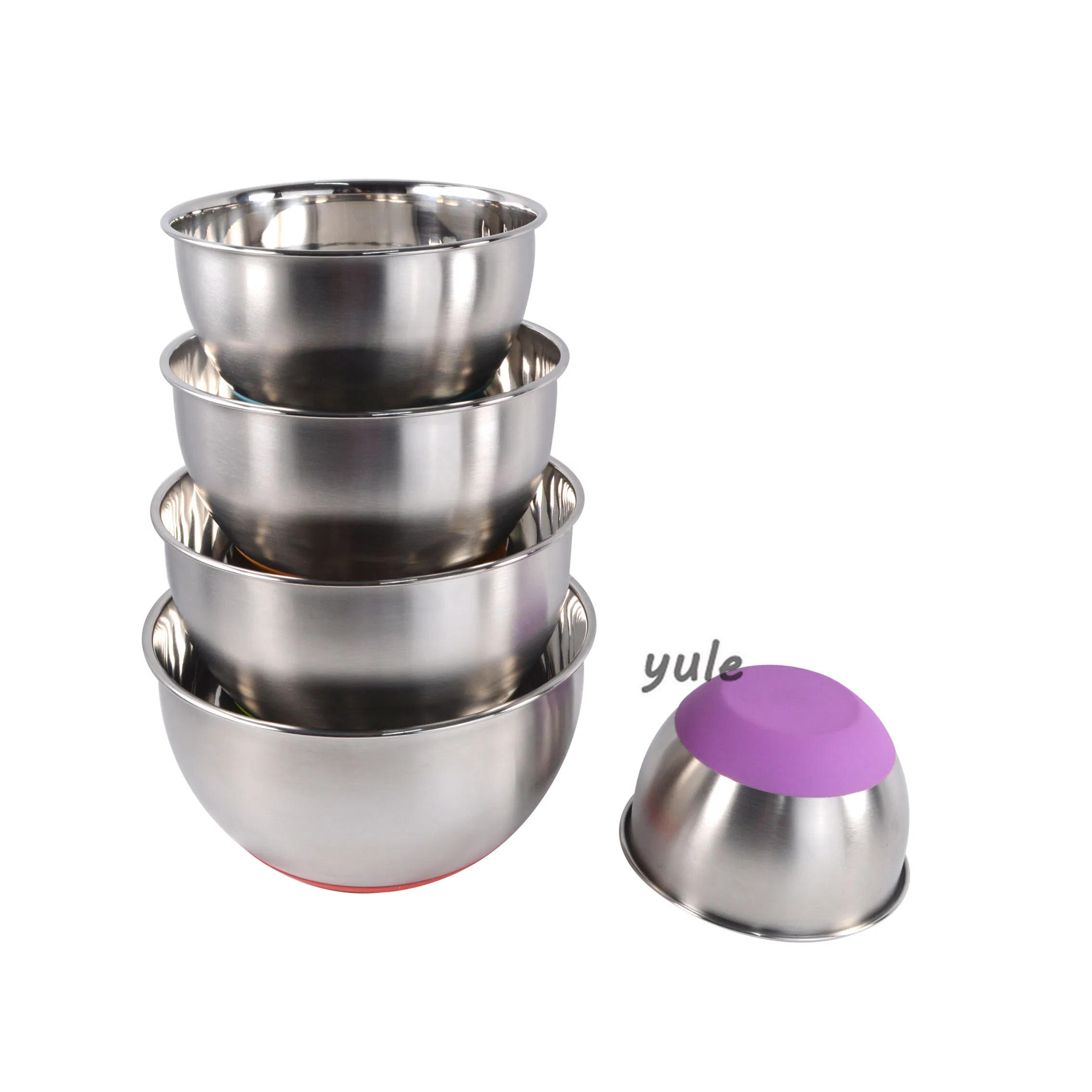 Factory Price Non-Slip Bottom Stainless Steel Mixing Bowl