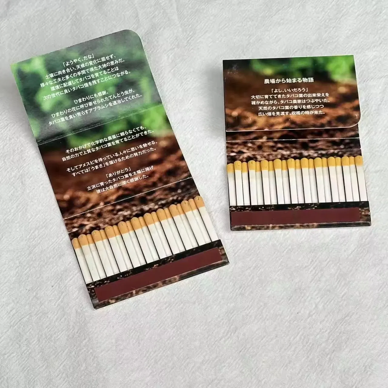 Different Matches Tip Colors Print Logo on Matchsticks Design Match for Cigar Boxed Matches with Custom Paper Matchbook