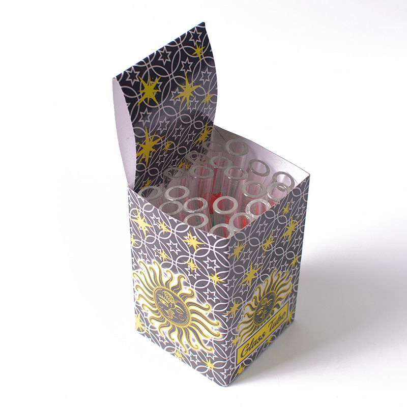 Love Roses Glass Tube with Flowers Inside Smoking Pipes 36PCS in One Box Love Rose Glass Pipe Oil Burner