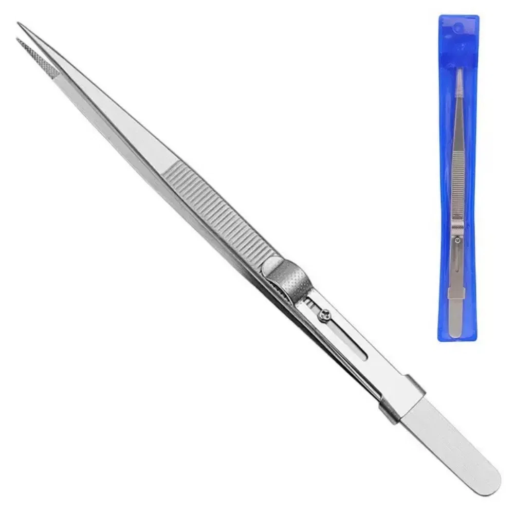 Professional Adjustable Anti-Slip Stainless Steel Diamond Gem Gemstone Jewelry Making Beading Tweezers