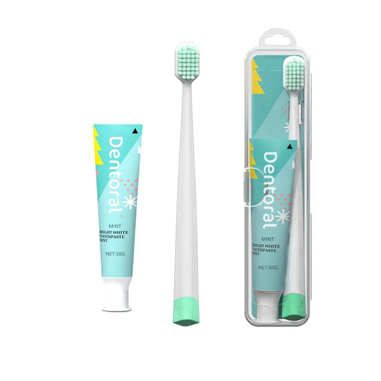 OEM Hotel Travel Plastic Box Adult Reusable Toothbrush Toothpaste Dental Kit