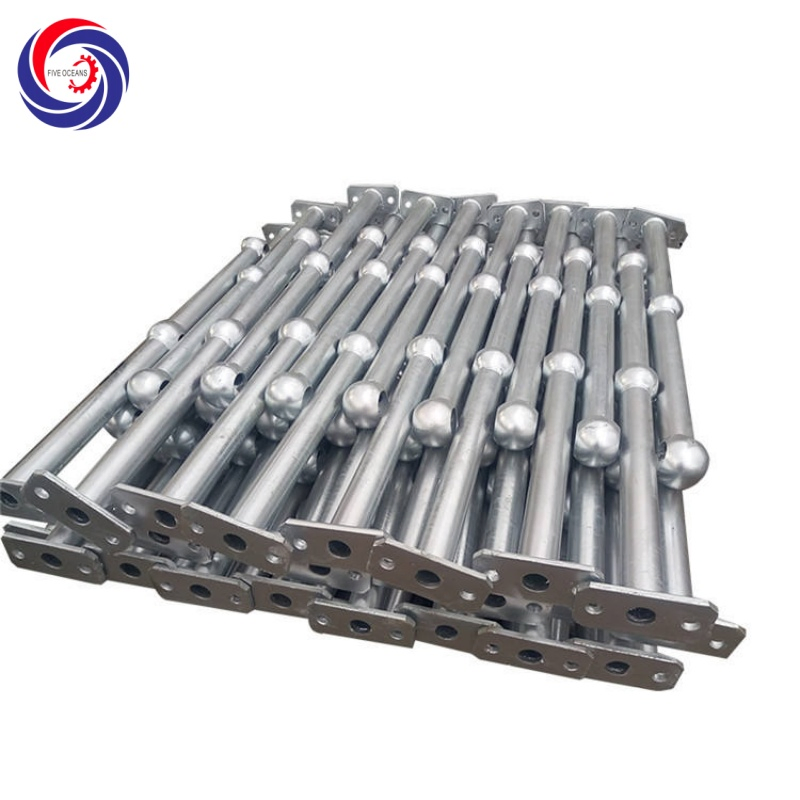Outdoor Galvanized Steel Stair Handrail Construction Site Safety Railing System