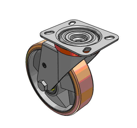 Yikong Tr 150mm Polyurethane Trolley Caster Wheel 220kg Capacity for Agv AMR