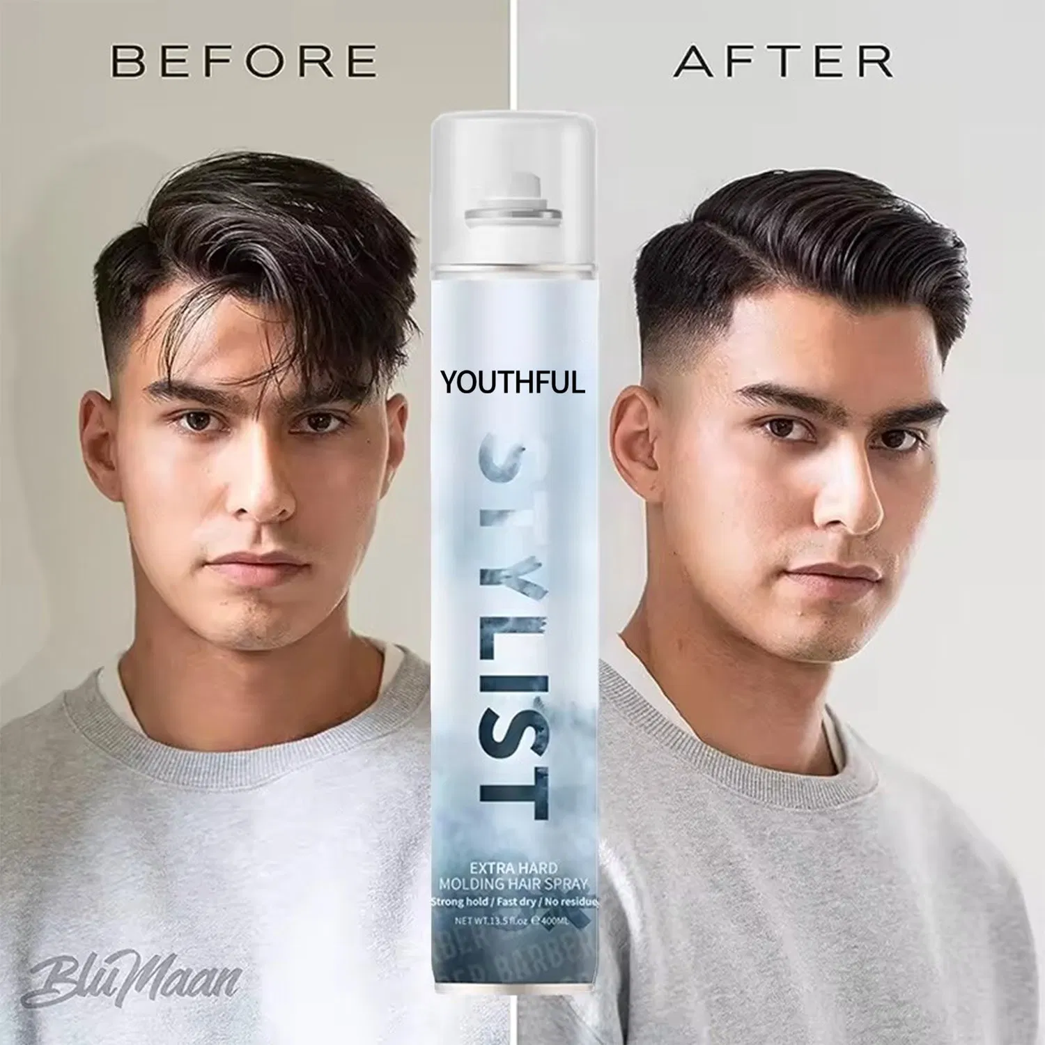 Strong Holding Spray 24 Hour Hold for Men's Hair Styling Texture Sprays