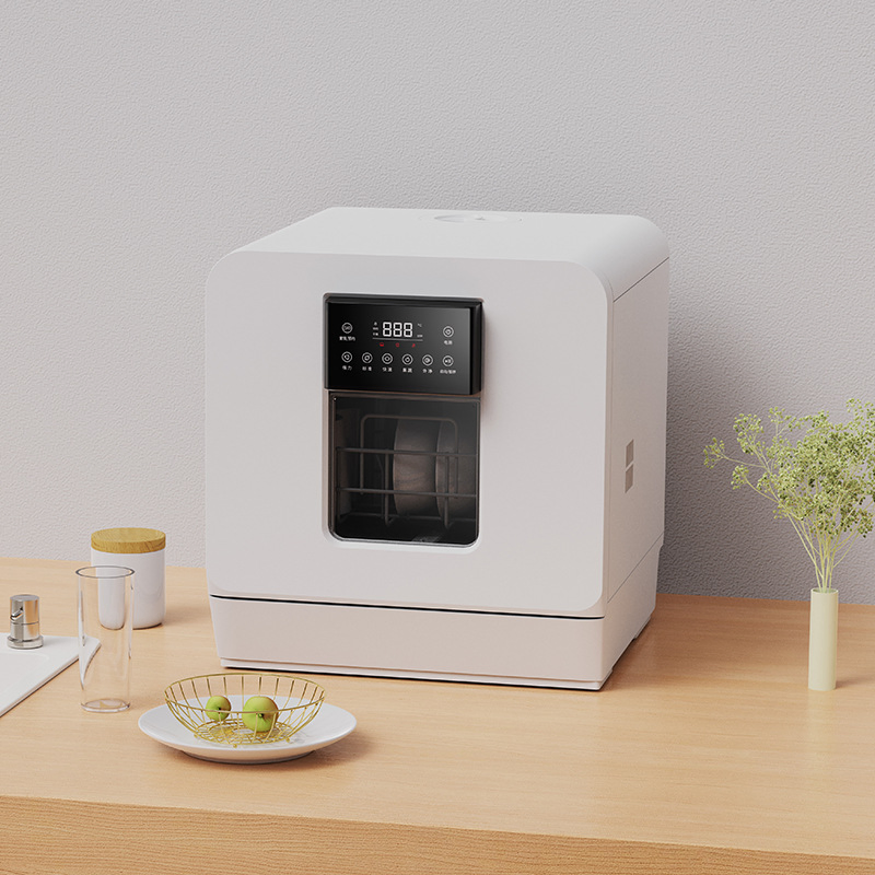 Portable Mini Dishwasher Countertop with 5L Built-in Water Tank for Apartments& Rvs